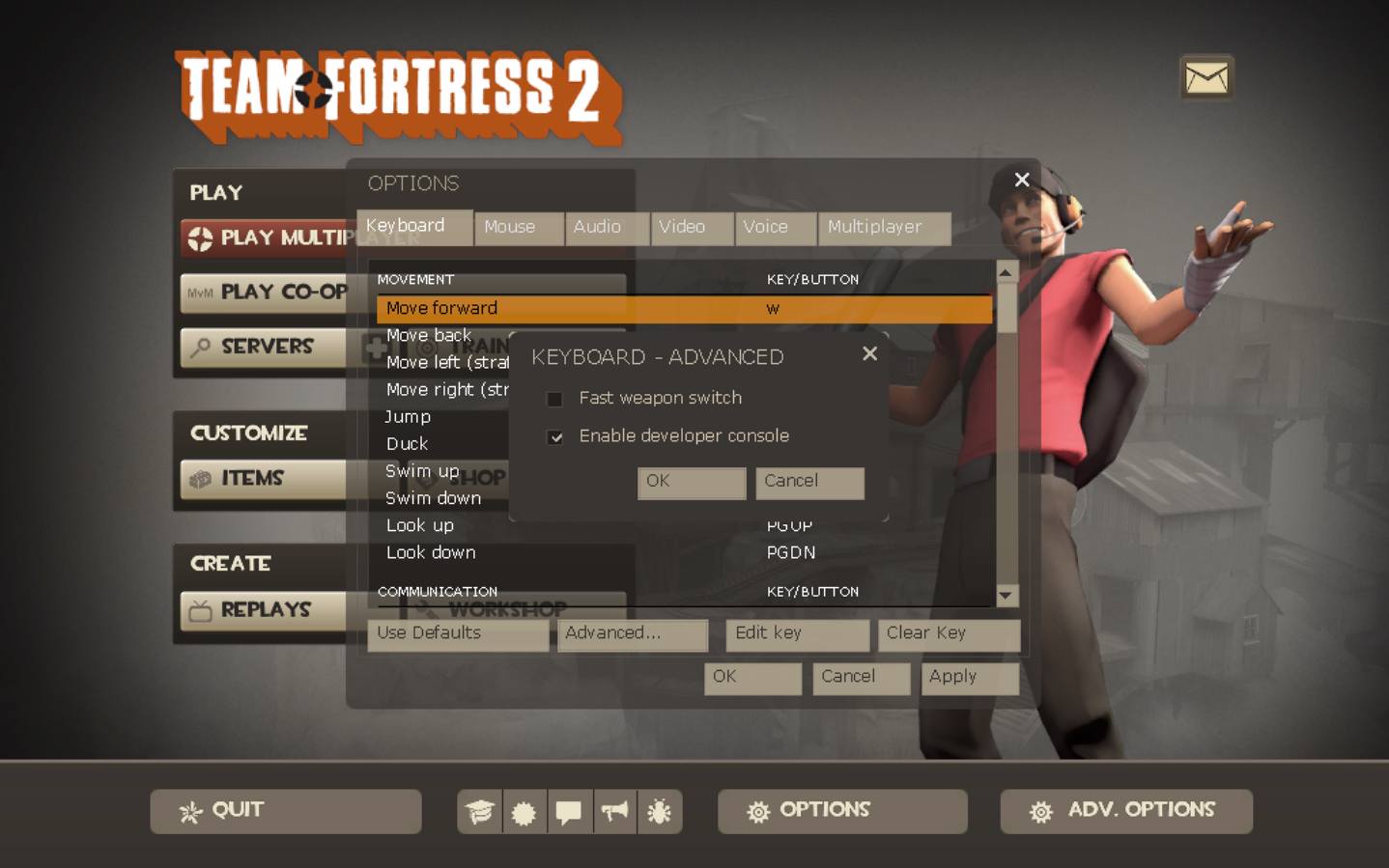 Enable the developer console. Enable the developer console.
